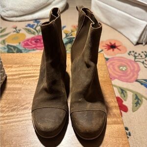 UGG Brown Ankle Booties with Suede Finish